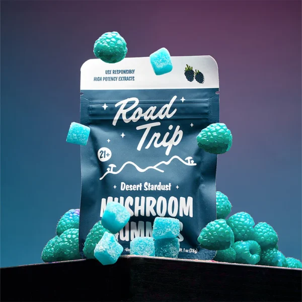 Road Trip Gummies DESERT STARDUST MUSHROOM GUMMIES - BLUE RASPBERRY