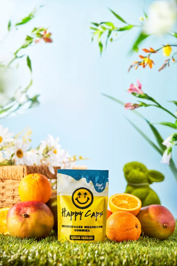 Road Trip Gummies x Happy Caps™ MICRODOSED GUMMIES + FUNCTIONAL MUSHROOMS - CITRUS SUNRISE