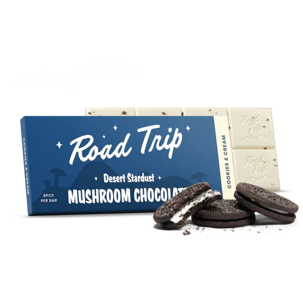 Road Trip Gummies Desert Stardust Magic Mushroom Chocolate Bar - Cookies & Cream
